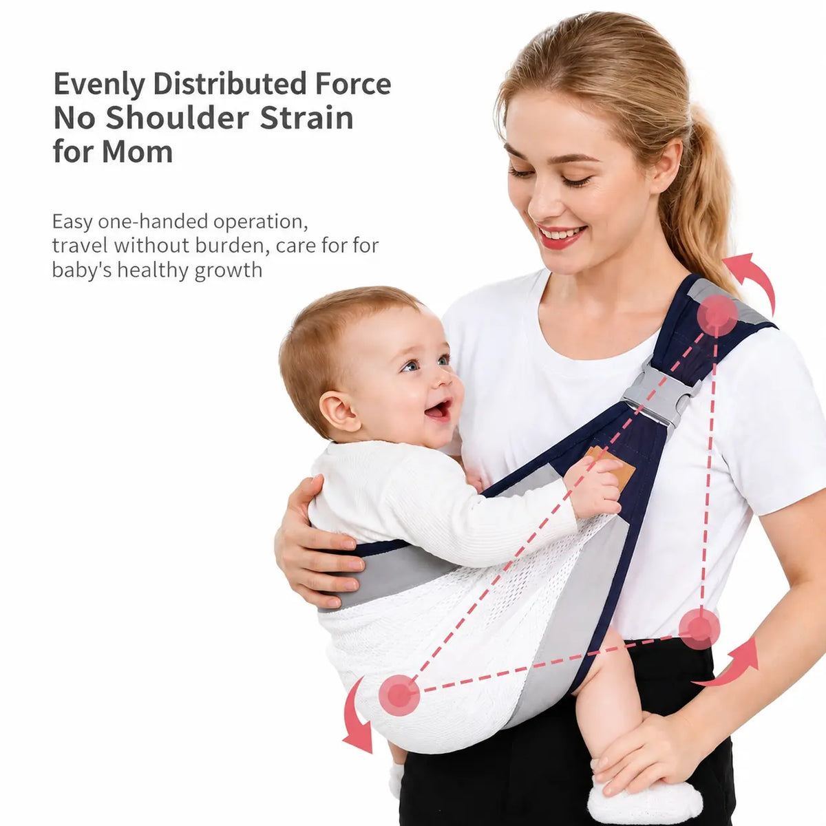 Hands-Free Breathable Baby Carrier Sling – Ultra-Lightweight & Ergonomic