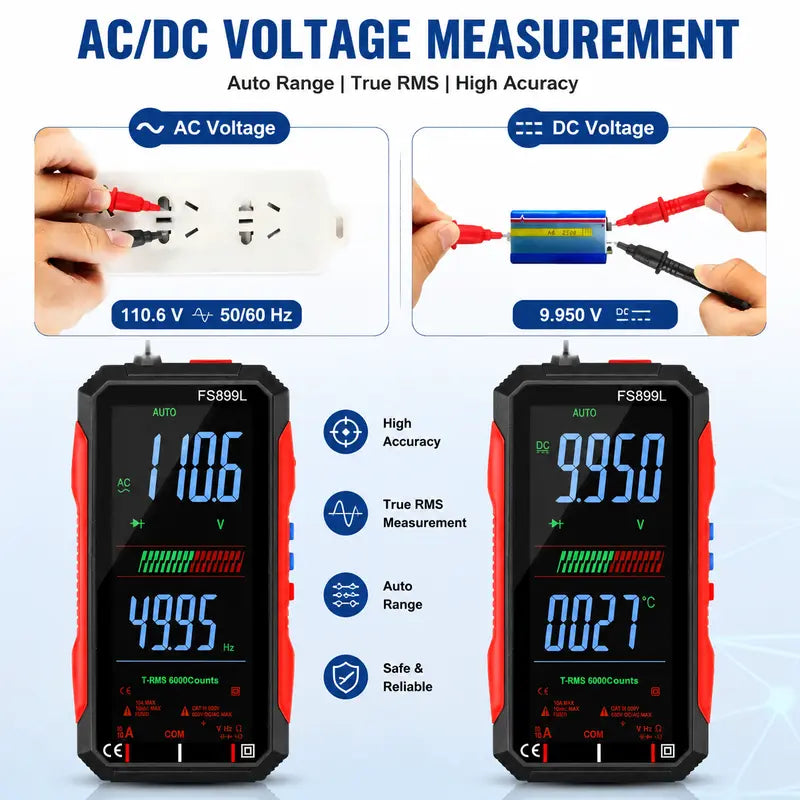 Digital Multimeter - True RMS Auto-Ranging For Fast Electrical Testing