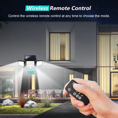 Ultra-Bright 2500LM 210-LED Solar Outdoor Motion Sensor Flood Lights