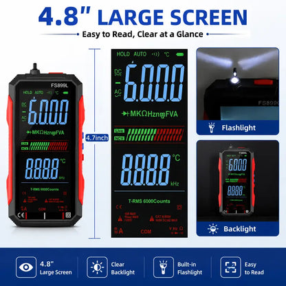 Digital Multimeter - True RMS Auto-Ranging For Fast Electrical Testing