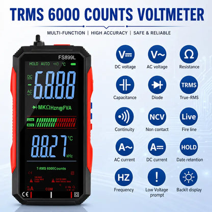 Digital Multimeter - True RMS Auto-Ranging For Fast Electrical Testing
