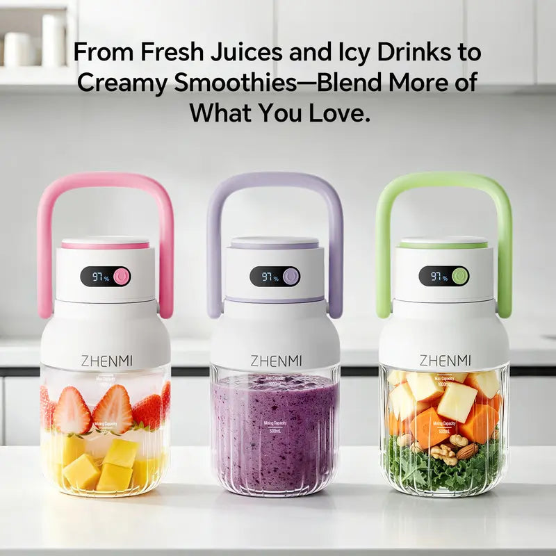 33oz Cordless Portable Blender & Ice Crushing Smoothie Maker