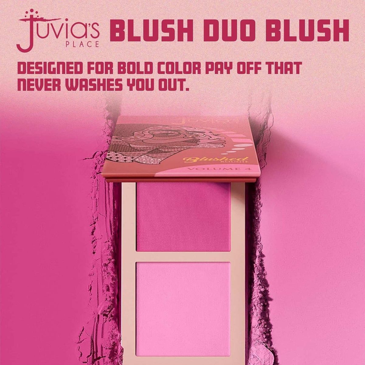 Dual-Shade Powder Blush Palette for All Skin Tones