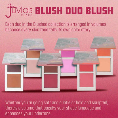 Dual-Shade Powder Blush Palette for All Skin Tones