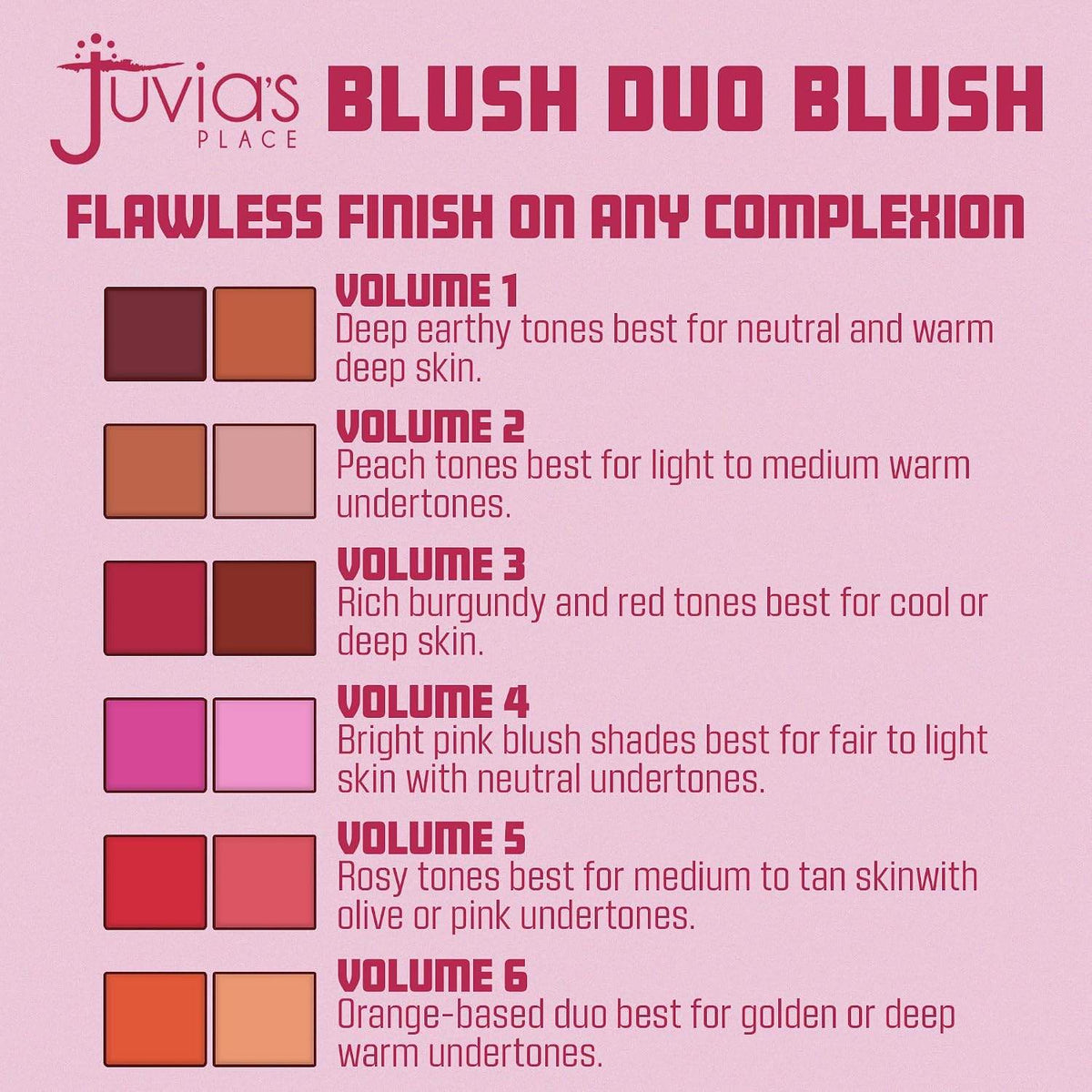 Dual-Shade Powder Blush Palette for All Skin Tones