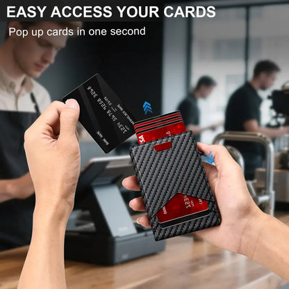 Ultra-Slim Pop-Up Wallet With RFID Blocking
