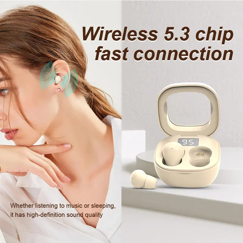 Ultra-Small Invisible Sleep Earbuds: Zero-Pressure Comfort for Side Sleepers & Deep Rest