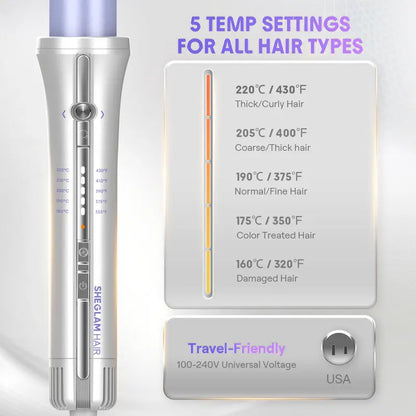 Auto-Rotating Airflow Curler with 360° Cool Lock Technology